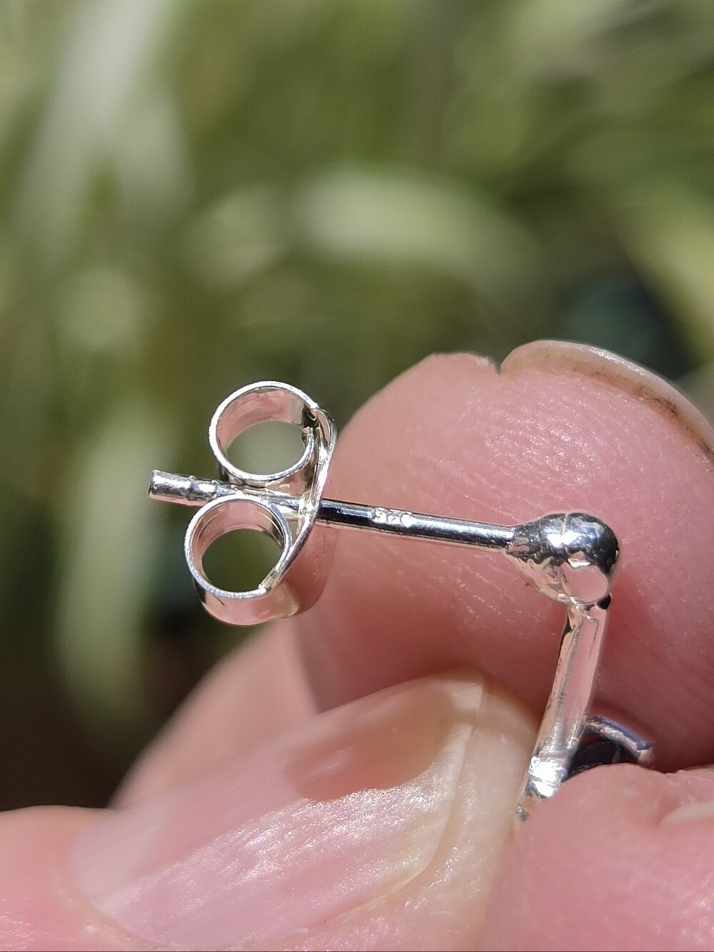 Sapphire & Amethyst Sterling Drop Post Earrings - Picture 9 of 9